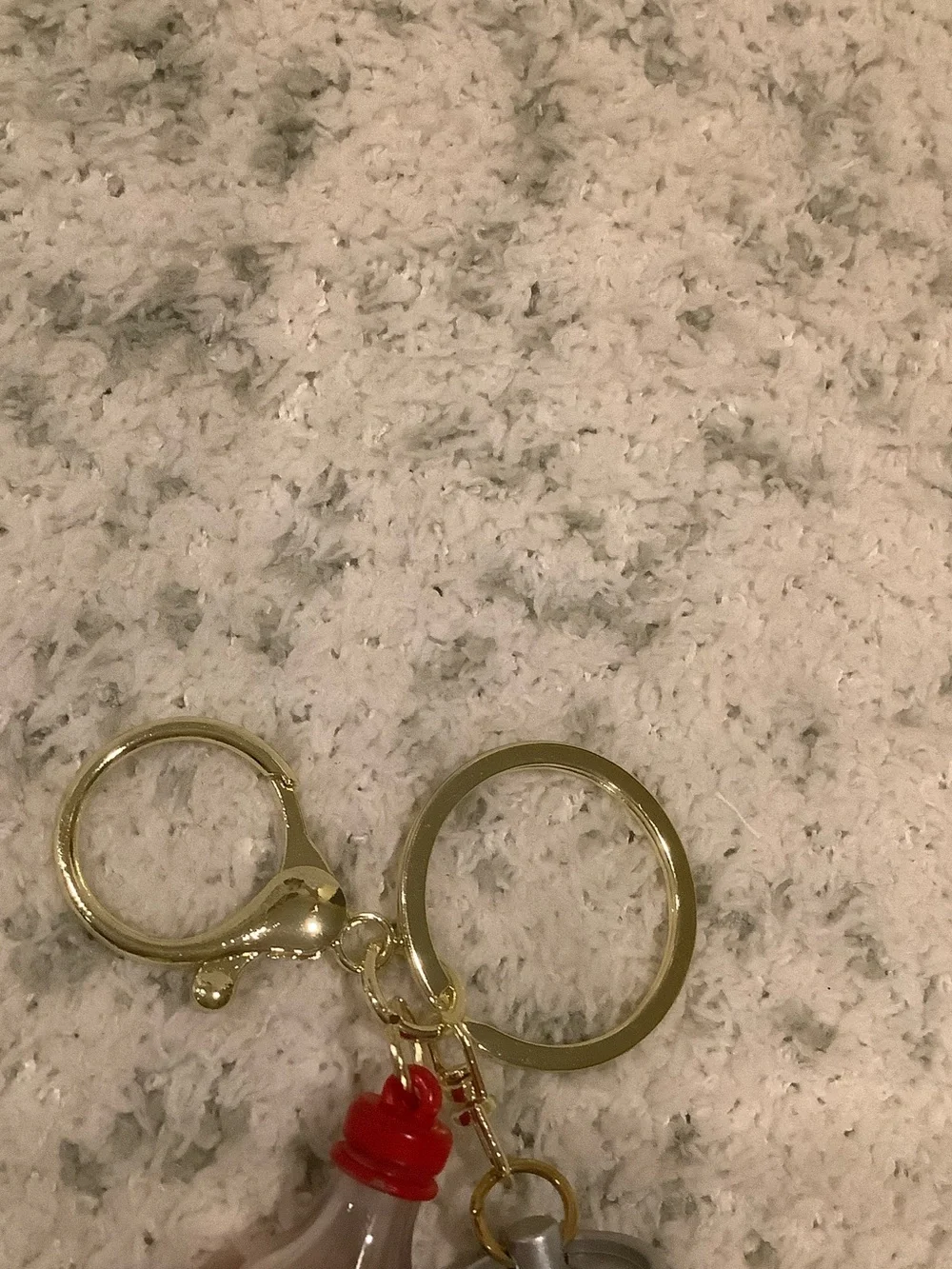 Coca Cola Red Bottle and Can Keychain Set NWT 4.5x2”